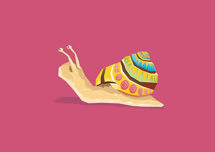 Snail, Color, Nature, Animal, Colorful, Flower, Shell, Cute, Cartoon, Slimy, Mollusk