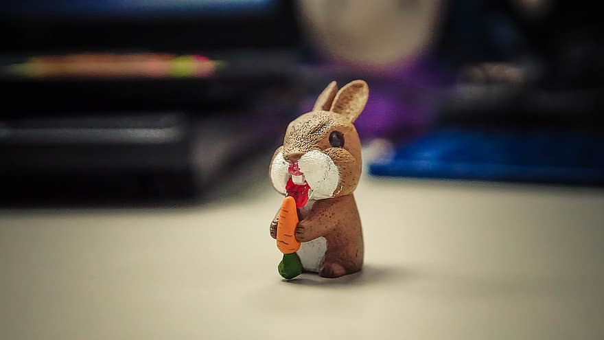 Królik, królik, figurka króliczka, dekoracje, figurka królika, Miniaturowy Królik