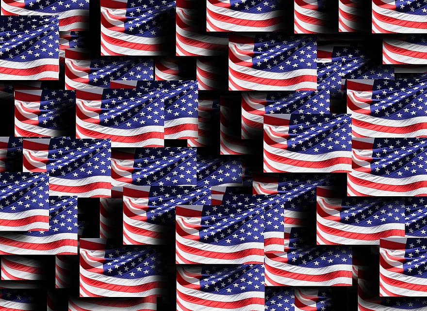 旗、米国、アメリカ、アメリカの国旗、星条旗、赤、青、ドム、ばたつく、アメリカ国旗、シンボル