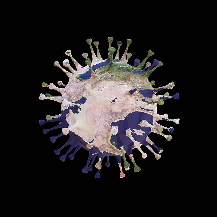 коронавирус, вирус, земной шар, планета, корона, COVID-19, карантин, пандемия, инфекционное заболевание, эпидемия, болезнь
