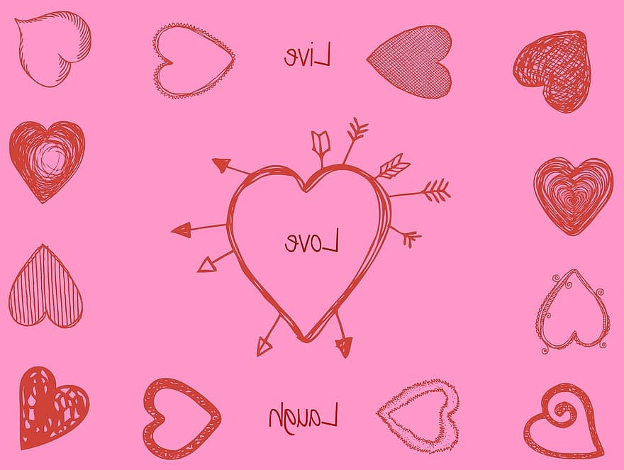 kjærlighet, latter, bo, rosa, hjerte, crush, forelsket, pike, søt, valentine, lykkelig