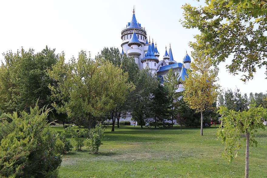 Schloss, Sazova Park, Reise, draußen, Park