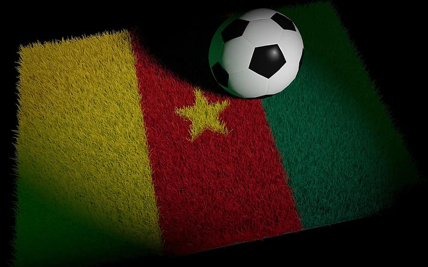 Camerun, fotbal, Cupa Mondială, Campionatul Mondial, culorile naționale, meci de fotbal, steag