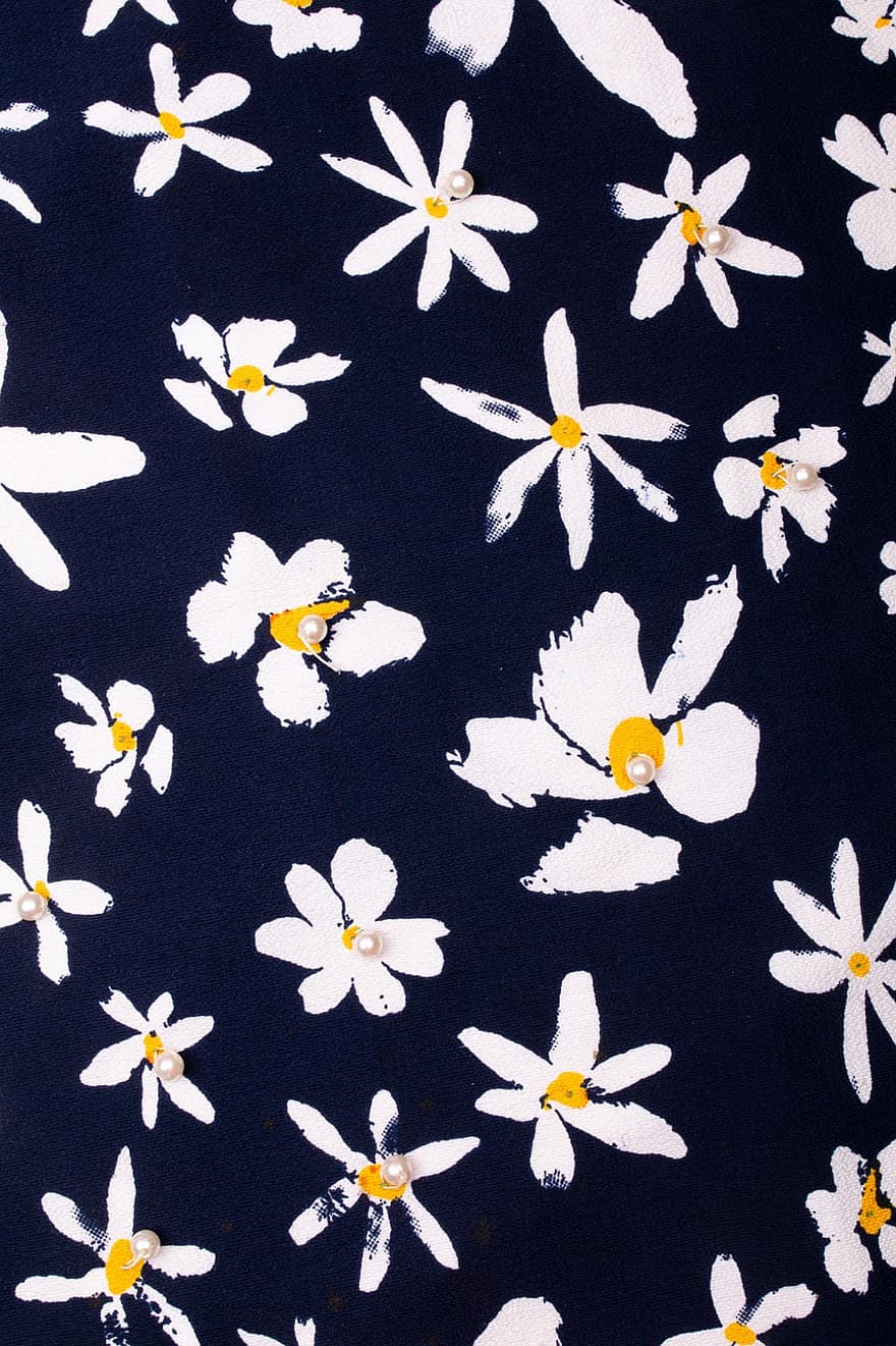 květinové pozadí, květinovým potiskem, květinový vzor, Textilní tapety, pozadí tkaniny, Pozadí, tkanina, textura
