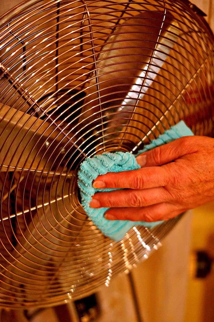 fan, pulizia, aria, fresco, polvere, calore, raffreddamento, sporco
