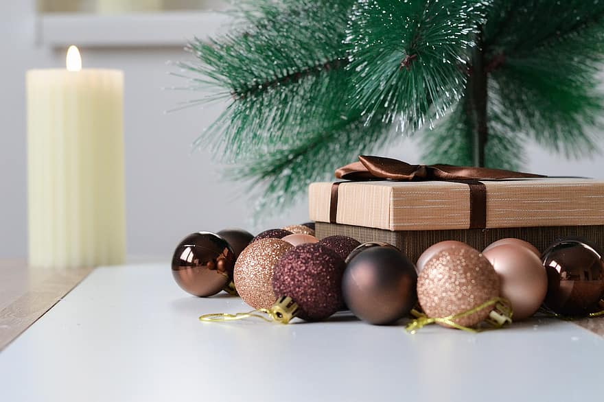 Boże Narodzenie, drzewko świąteczne, świąteczne dekoracje, wakacje, dekoracja, uroczystość, prezent, zimowy, pora roku, świąteczna ozdoba, tła