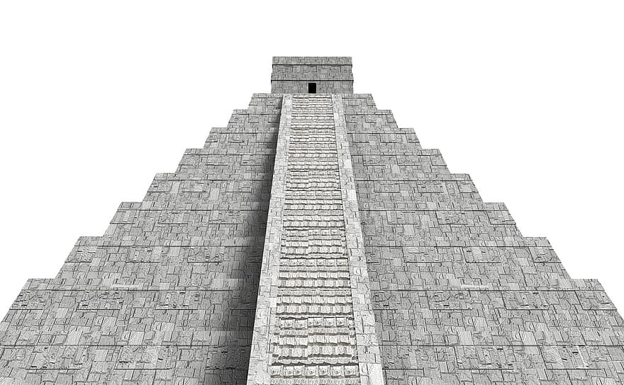 piramis, Mexikó, építészet, épület, templom, látnivalók, történelmileg, turisták, vonzerő, tájékozódási pont, épülethomlokzat