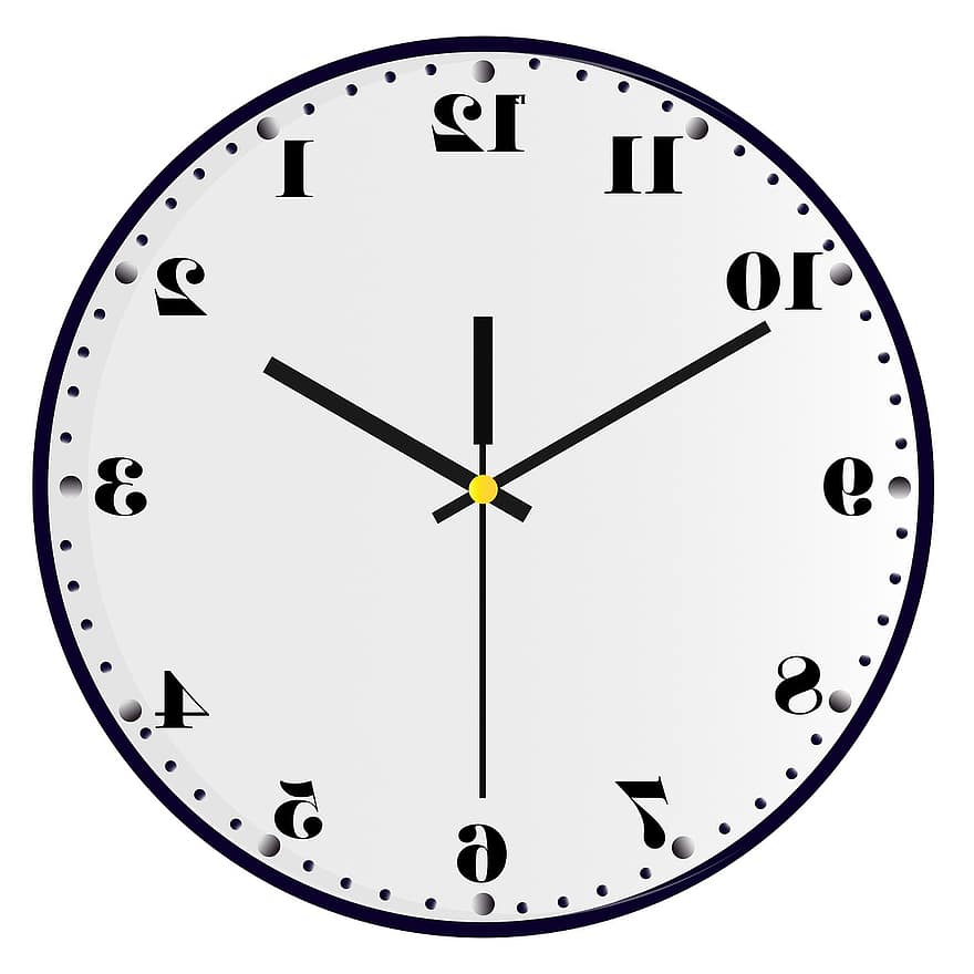 klocka, tid, väggklocka, illustration, minuters hand, klockansikte, vektor, design, symbol, isolerat, enda objekt