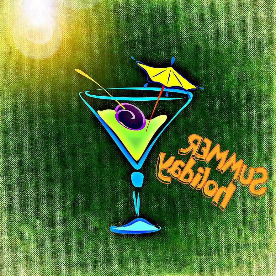 cocktail, sommer, drikke, ferier, forfriskning, glass