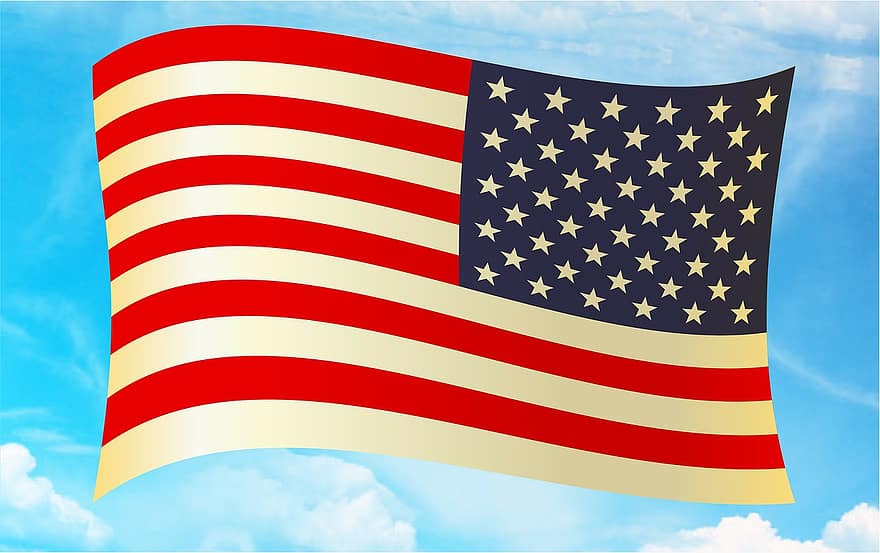 vlag, Amerikaans, Amerika, Verenigde Staten, Verenigde Staten van Amerika, patriottisme, democratie, regering, democratisch, vaderlandslievend, symbool