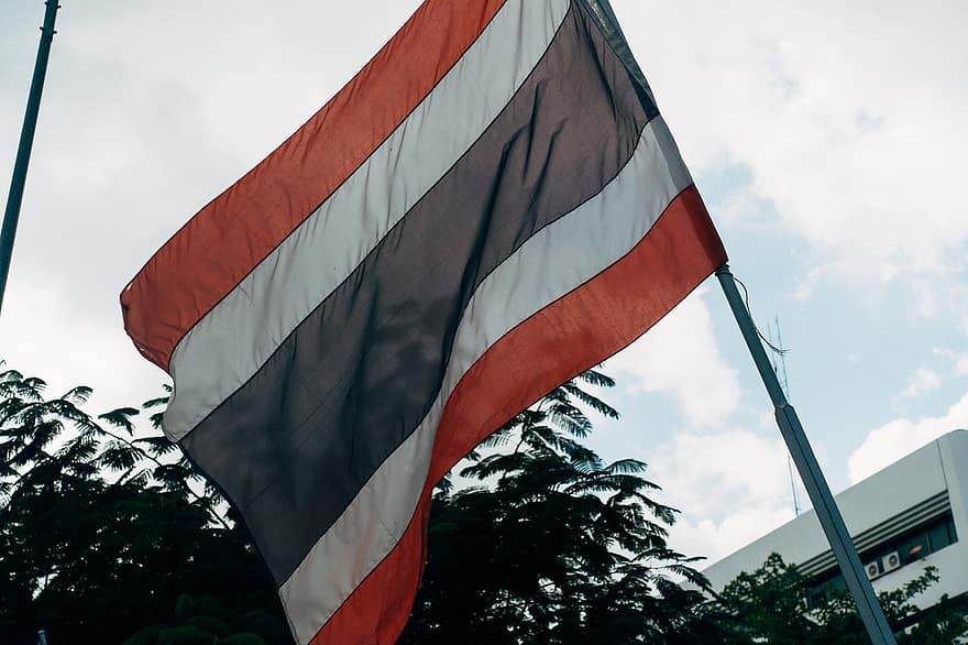 태국, 타이, 태국 국기, 깃발, 국가 상징, 상징적 인, 세습 재산, 이야기, 빨간, 화이트, 푸른