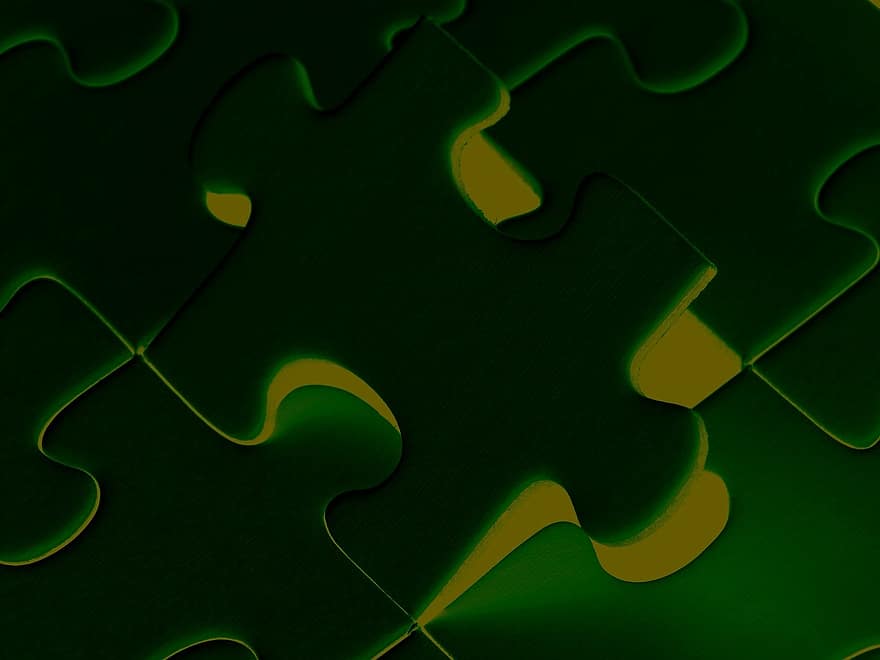 puzzle, jasny, Zielony