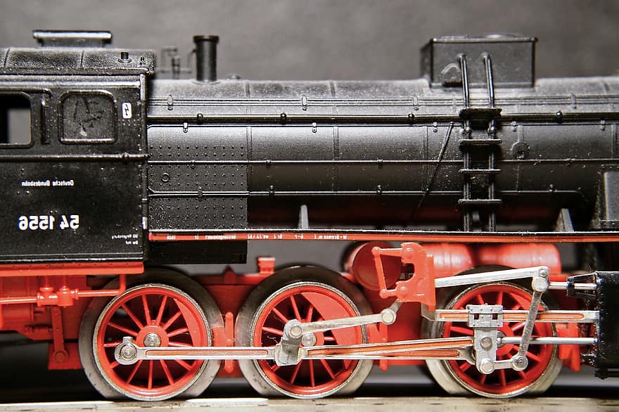 ferroviária modelo, locomotiva a vapor, trem, locomotiva, estrada de ferro, Ferrovia, modelo, macro, comboio a vapor, transporte, ferrovia
