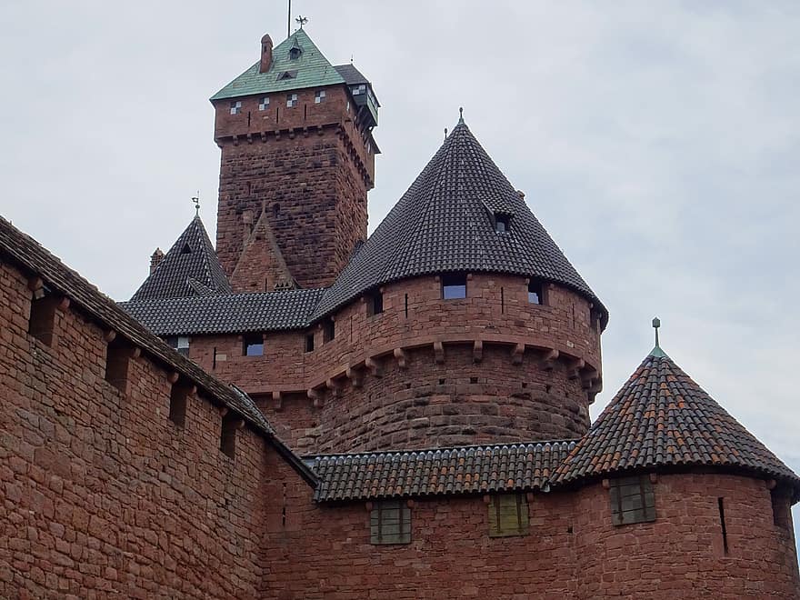 Château, palais, bâtiment, la tour, brique, Royal, architecture, moyen Âge