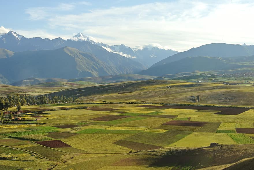 chinchero, Cusco, Pérou, la nature, Voyage, exploration, Montagne, paysage, scène rurale, Prairie, ferme