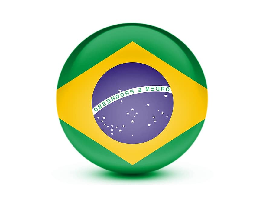 steag, Brazilia, 3d, brazilian, naţional, America, simbol, patriotism, verde, galben, țară