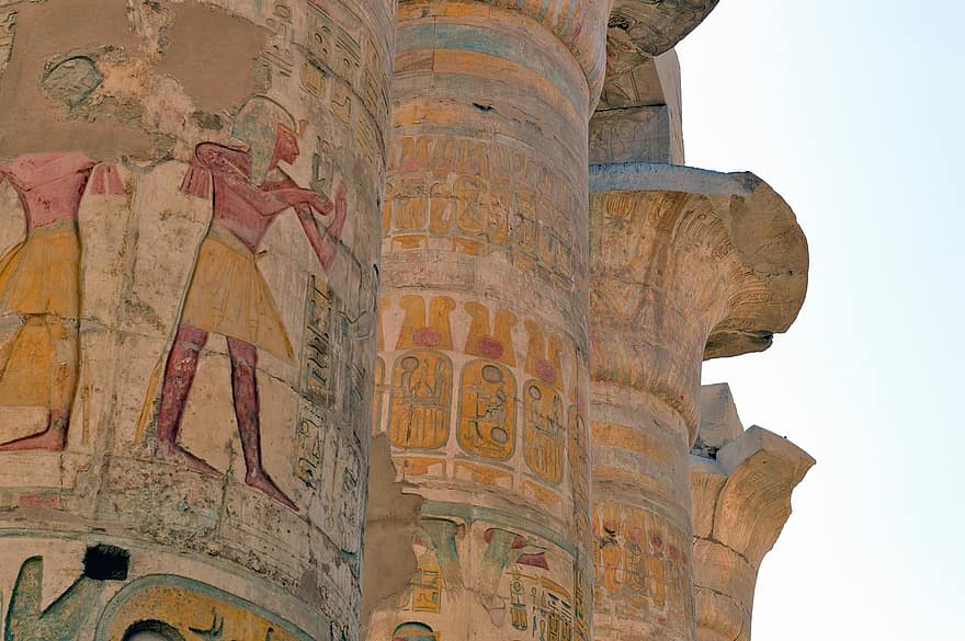 Egito, Desenhos Antigos, faraós, colunas, arquitetura, cristandade, lugar famoso, religião, culturas, história, velho