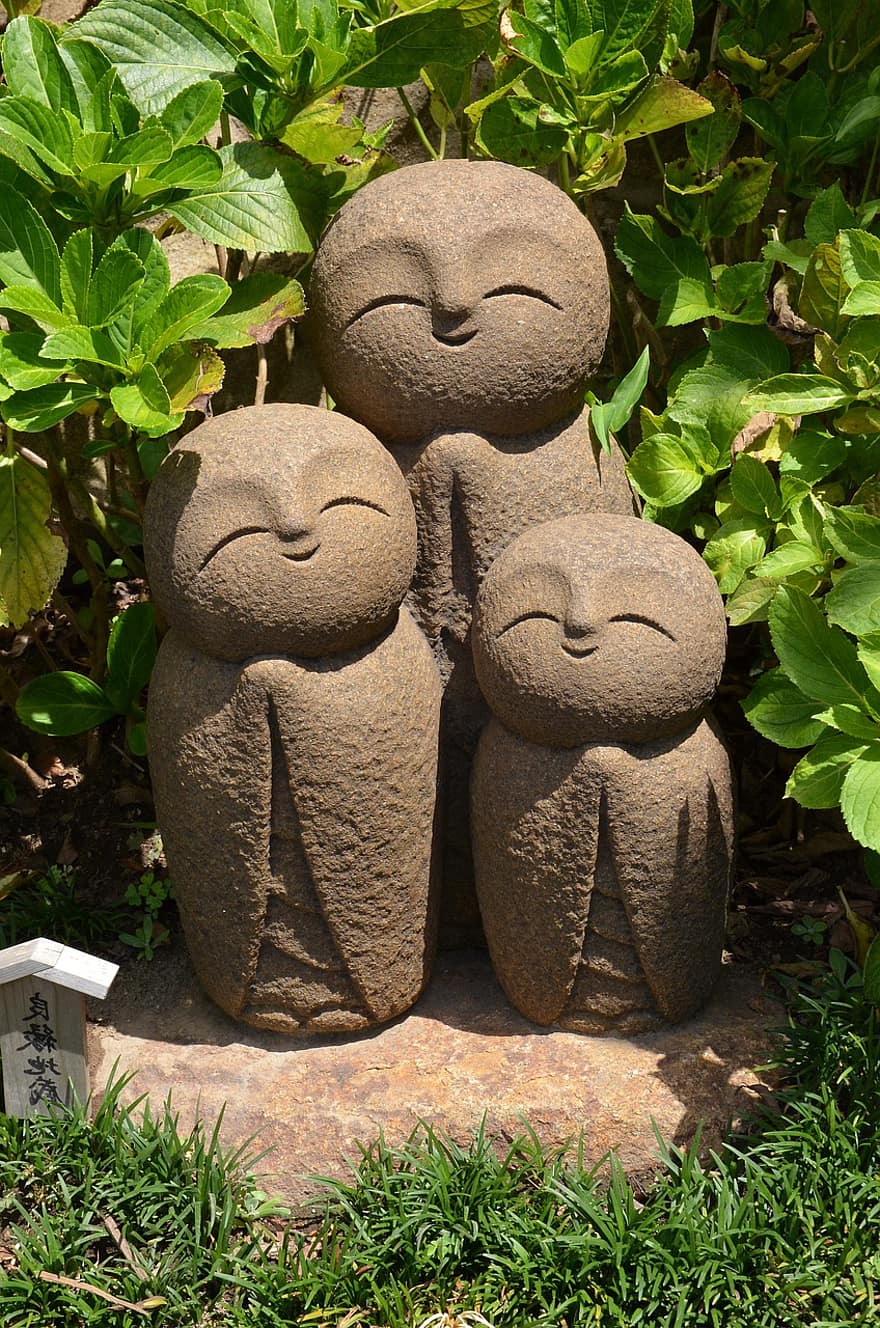 estatua, jardín, Art º, piedra