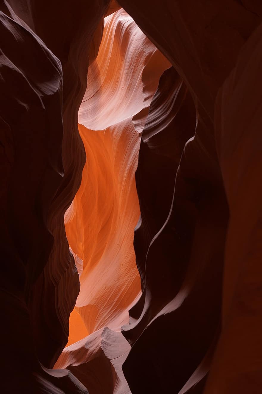 antilope canyon, arizona, klippe, lys, sandsten, farverig, natur, slot, erosion, sydvest, orange