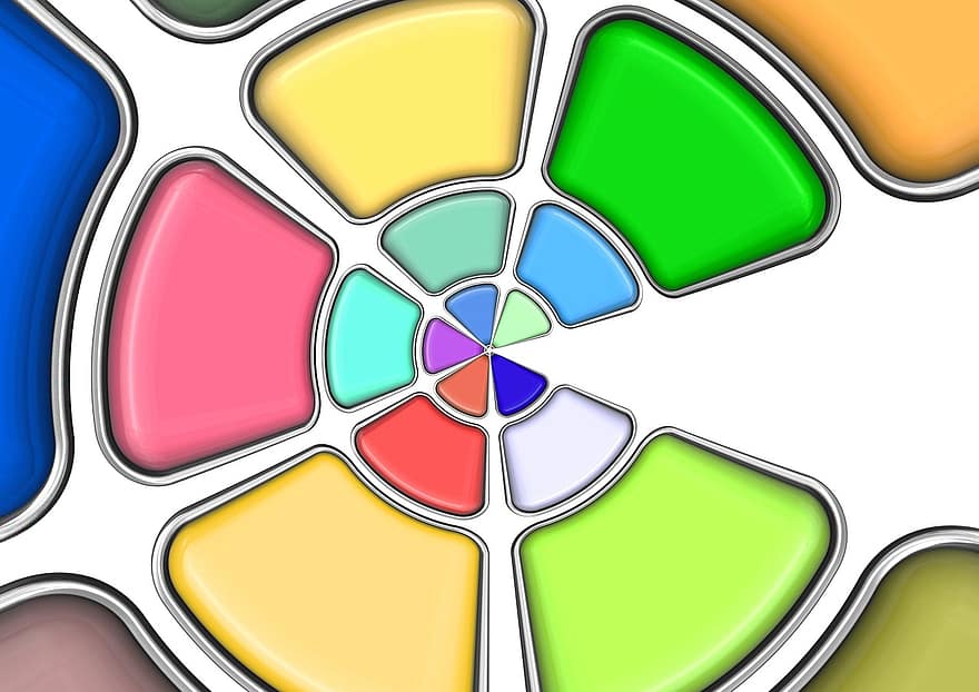 kromaticitetsdiagram, Färg, färgrik, knapp, elegant, digital