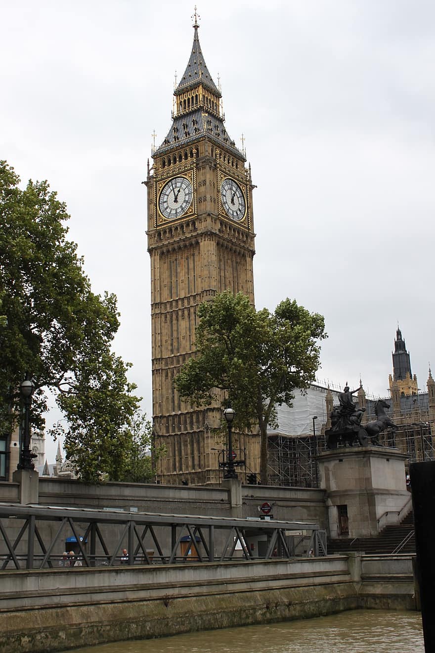 Big Ben, Londres, Torre do Relógio, torre, ponto de referência, lugar famoso, arquitetura, paisagem urbana, relógio, exterior do edifício, turismo