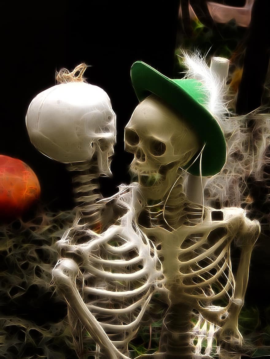 Halloween, Festival, mort, octubre, horror, crani, caure, decoracions, fosc, por, celebra
