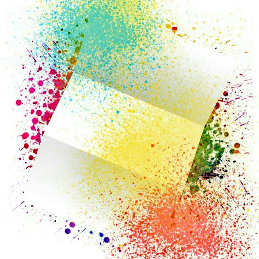 Abstract Background, Abstract Wallpaper, Artistic, Splatter, Paint Splash, Splatters, Blank Page, Paper, Template, Greeting Card, Postcard