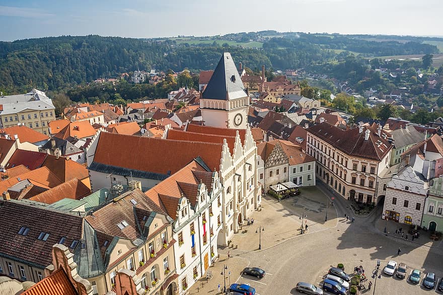 Tabor, Repubblica Ceca, Boemia, Boemia meridionale, palazzo, natura, viaggiare, turismo, città, Torre, sistema di difesa