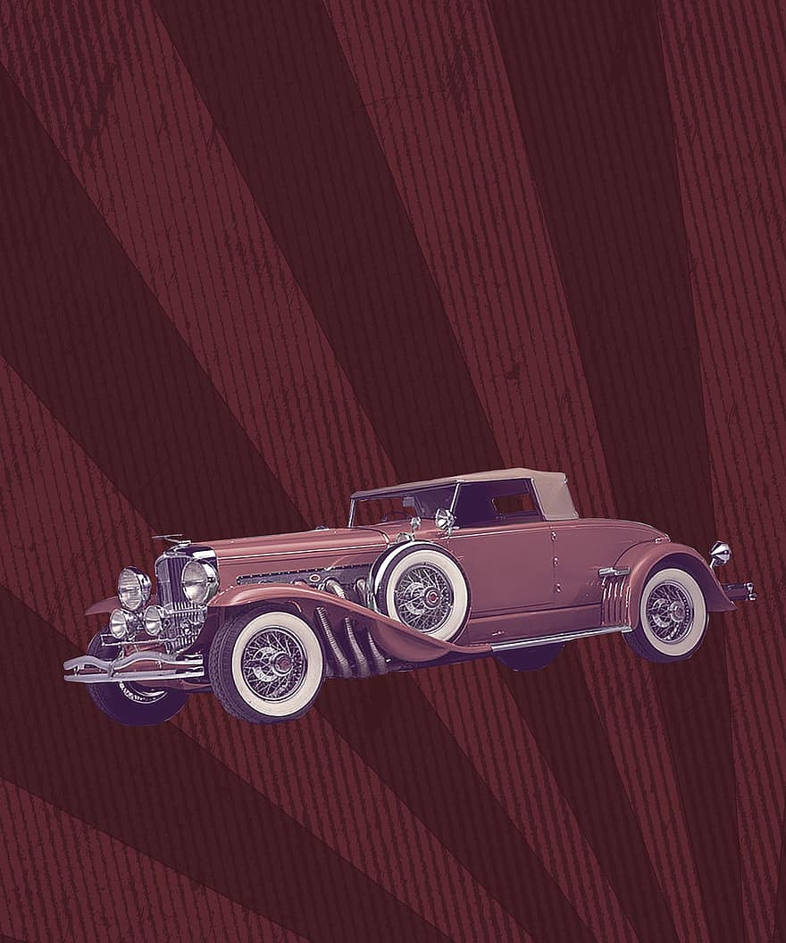 Car, Antique Car, Automobile, Vehicle, Retro Poster, Vintage Poster, Vintage, Postcard, Poster
