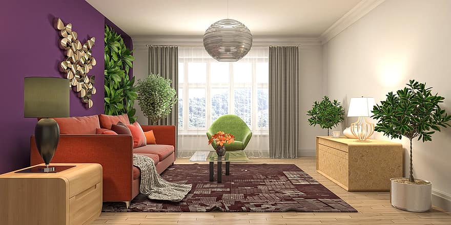 sala d'estar, disseny d'interiors, Representat en 3D, Representació 3D, decoració, mobles, apartament, casa, elegant, contemporani