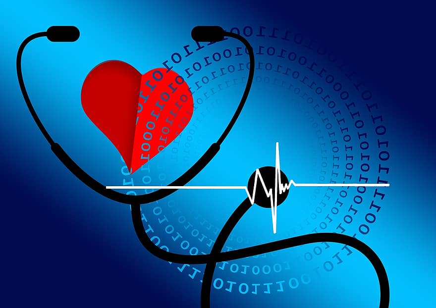 digitalisering, sundhedspleje, sundhed, elektronisk, sygesikring, lave om, data, netværk, erhvervelse, stetoskop, hjerte