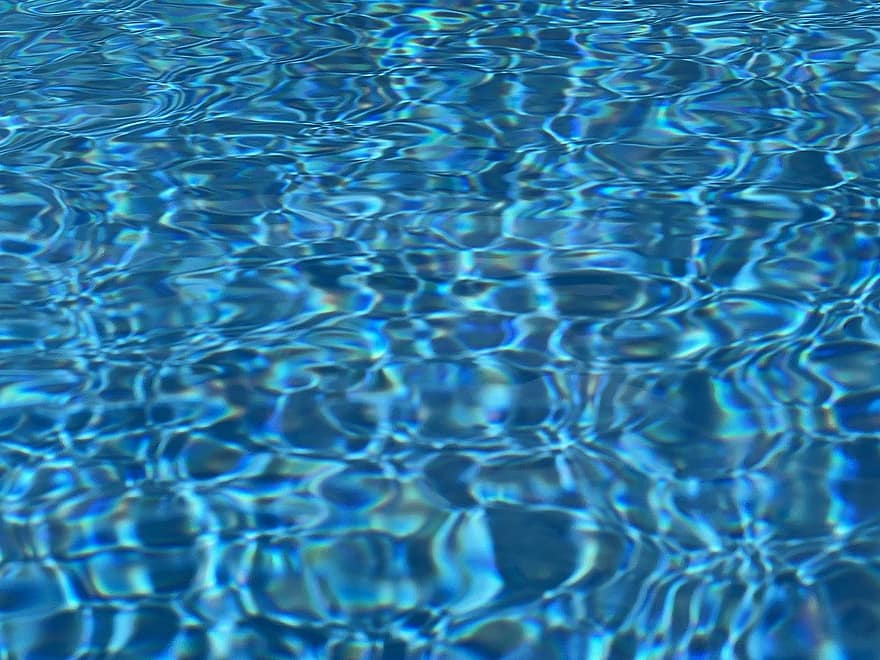 bazén, plavecký bazén, voda, šablona, Pozadí, modrý, odraz světla, sluneční paprsky, plavat, dovolená, vlna