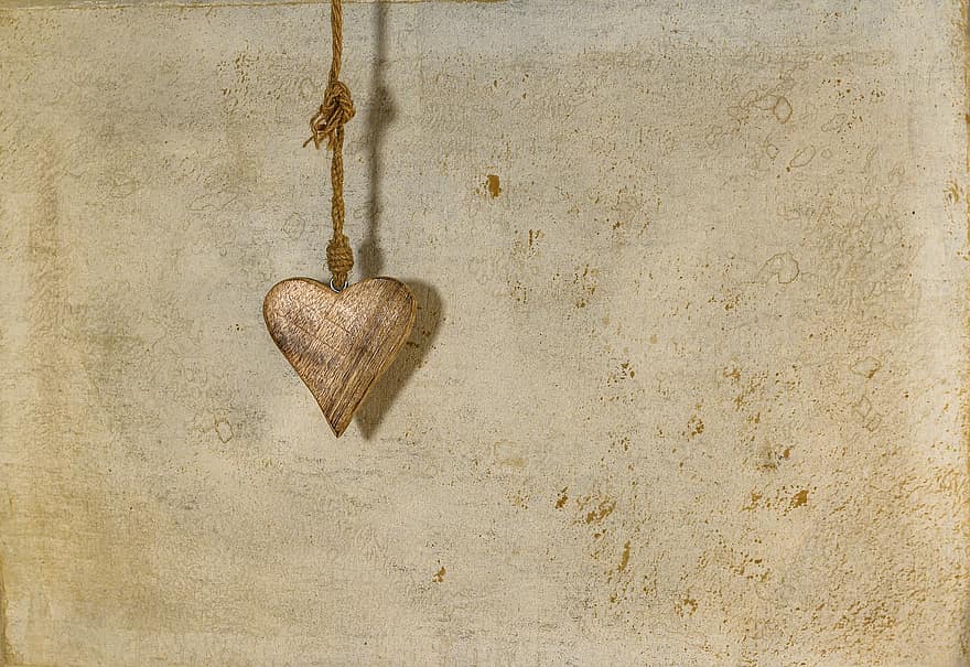 inimă, dragoste, romantism, ziua îndragostiților, felicitare, carte de Valentine, fundal, textură, forma de inima, vechi, decor