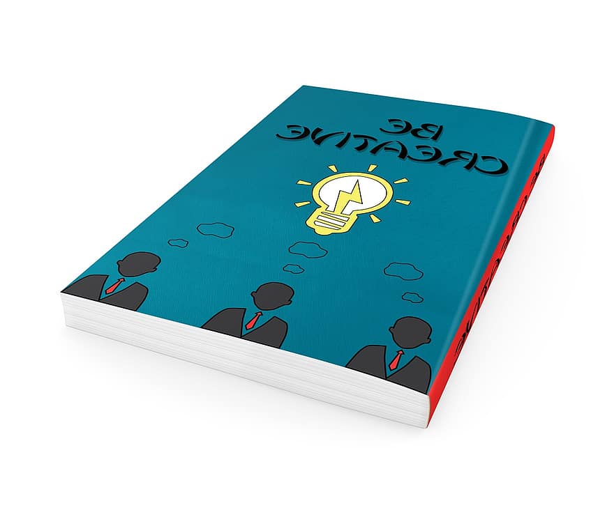 livro, 3d, tampa, design da capa do livro