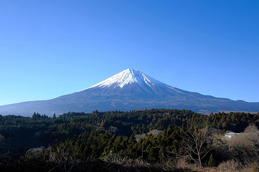 природа, Гора Фудзи, путешествовать, туризм, исследование, на открытом воздухе, Япония, снег