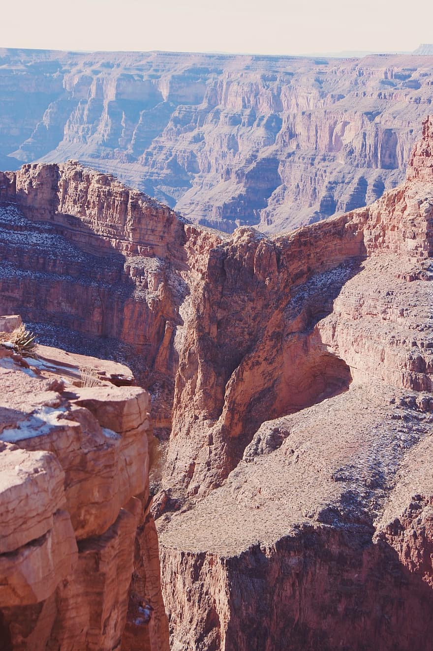 kanjon, klippa, bergen, bergskedja, natur, landskap, röda stenar, Grand Canyon, Grand Canyon National Park, arizona
