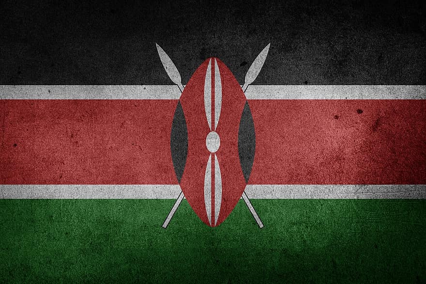 flagg, kenya, Afrika, nasjonal flagg
