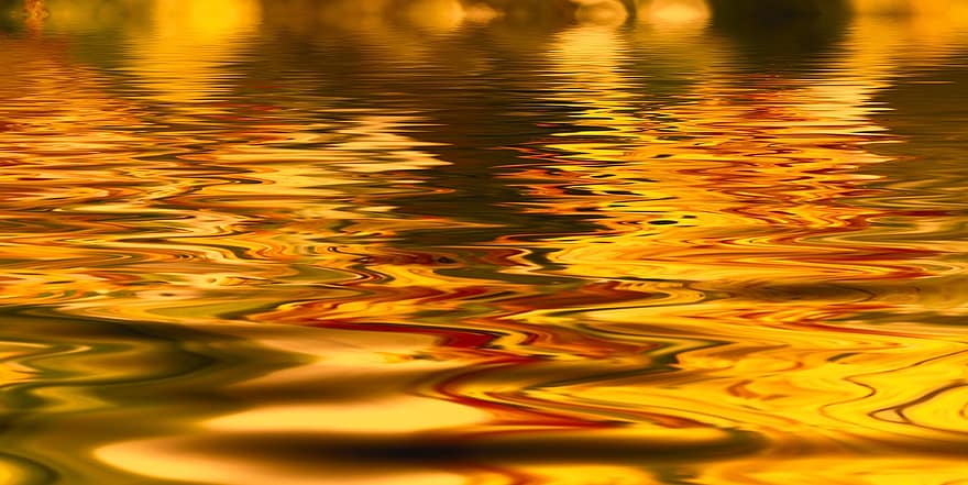 Abstract, Water, Gold, Golden, Background, Wallpaper, Dreamy, Sureal, Brown Background, Brown Water, Brown Abstract