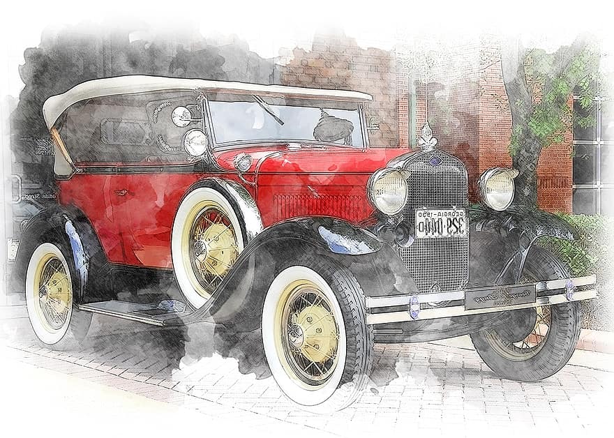 vintage auto, klassieke auto, stijl, antiek, auto Show, wijnoogst, auto-, auto, vervoer, voertuig, chroom