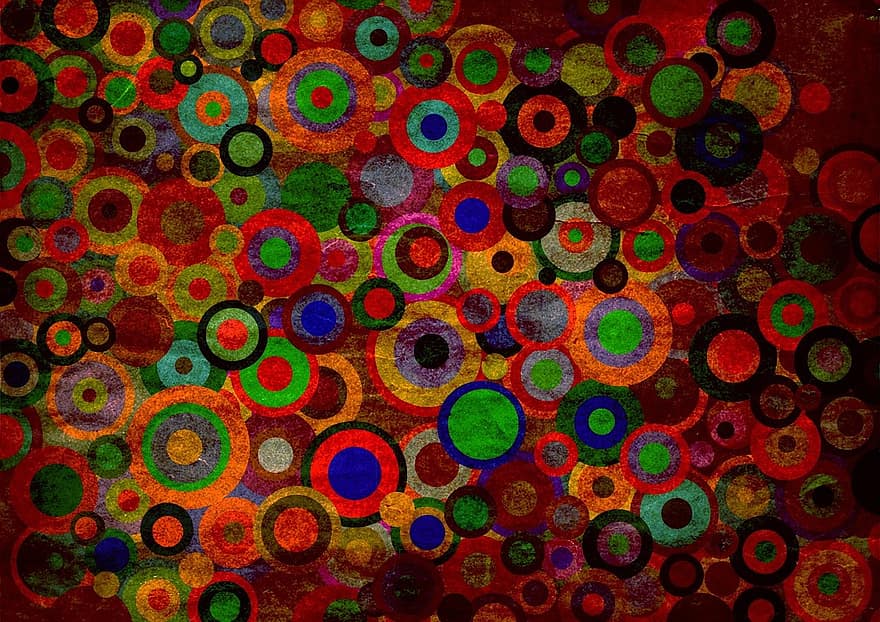 Grunge, Circles, Colorful, Rust, Old, Texture, Background, Wallpaper