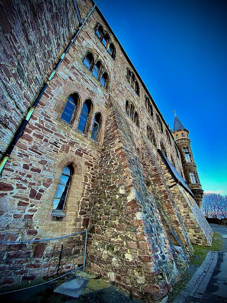 Wernigerode, замък, архитектура, Германия, известното място, история, стар, християнство, външна сграда, тухла, култури