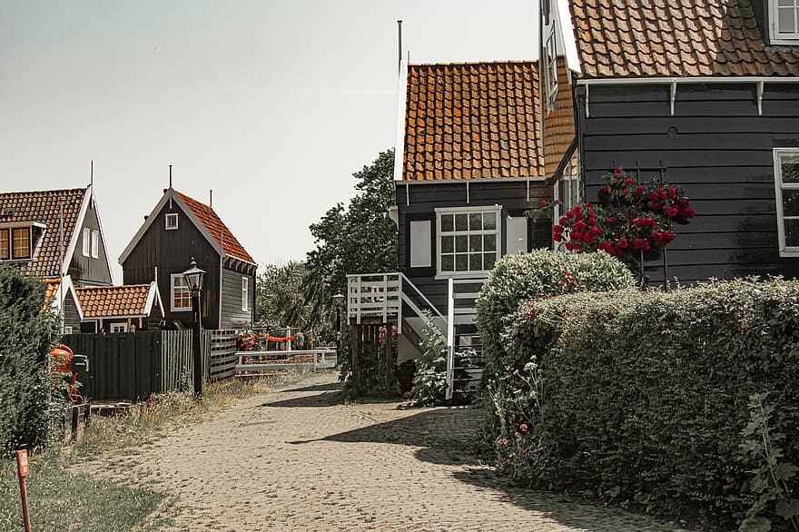 Маркен, Холандия, дървен, исторически, морски, кораби, военноморски, рибарско селище, риболов, автентичен