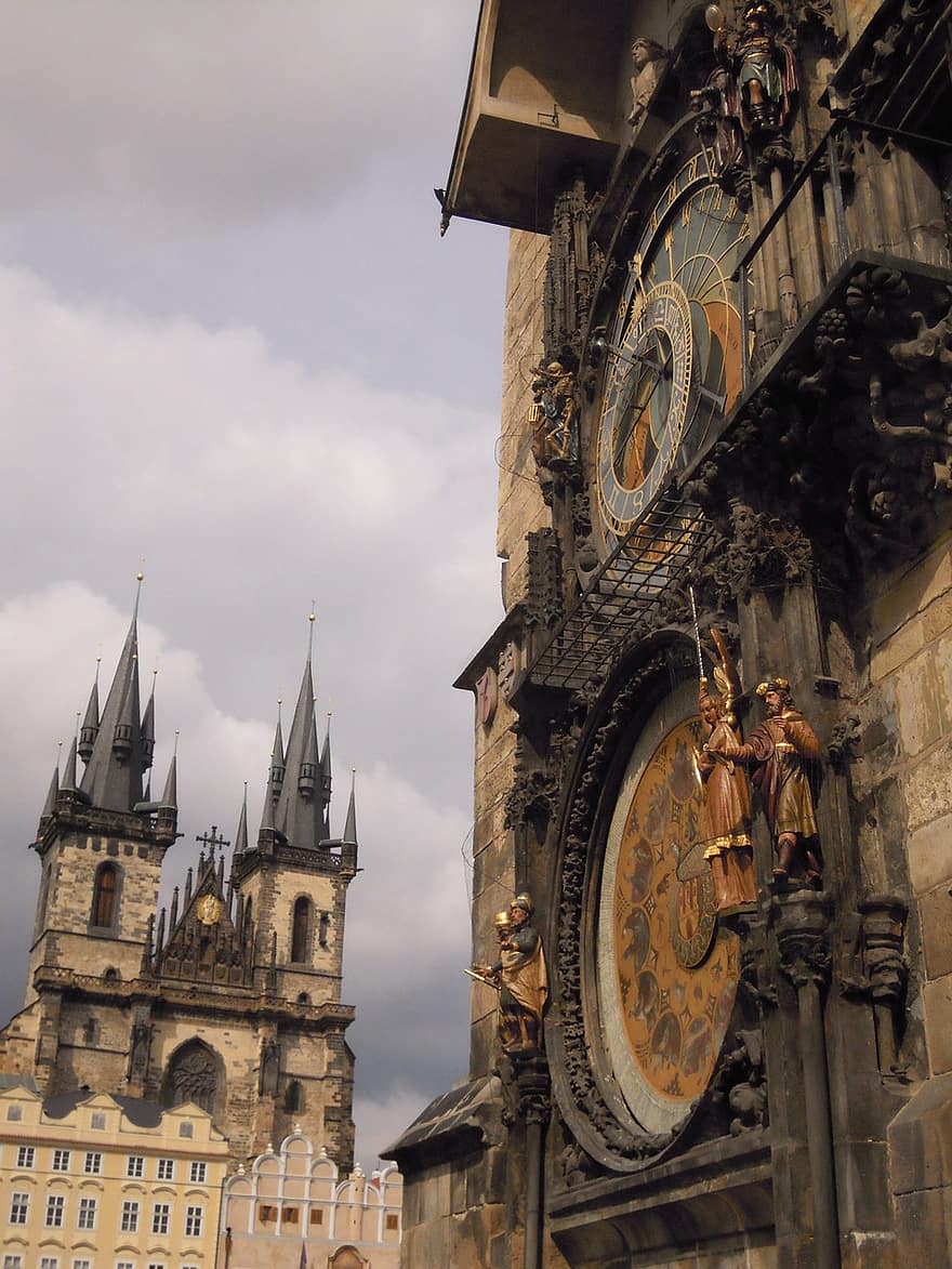 Prága, cseh, Csehország, Cseh Köztársaság, város, építészet, Európa, főváros, idegenforgalom, történész, csillagászat