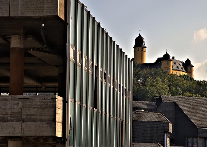 Tyskland, bygninger, facade, Hotel Schloss Montabaur