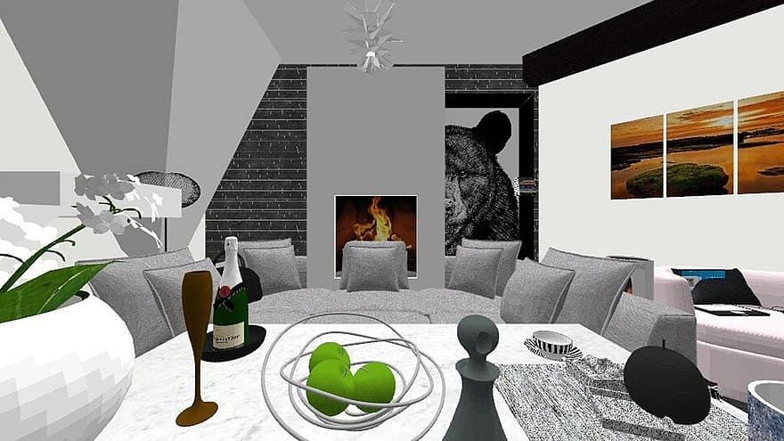 iç dizayn, oturma odası, mobilyaları, oda, aletleri, iç, ev dekorasyonu, ev dekoru, ev, apartman, 3d Mockup