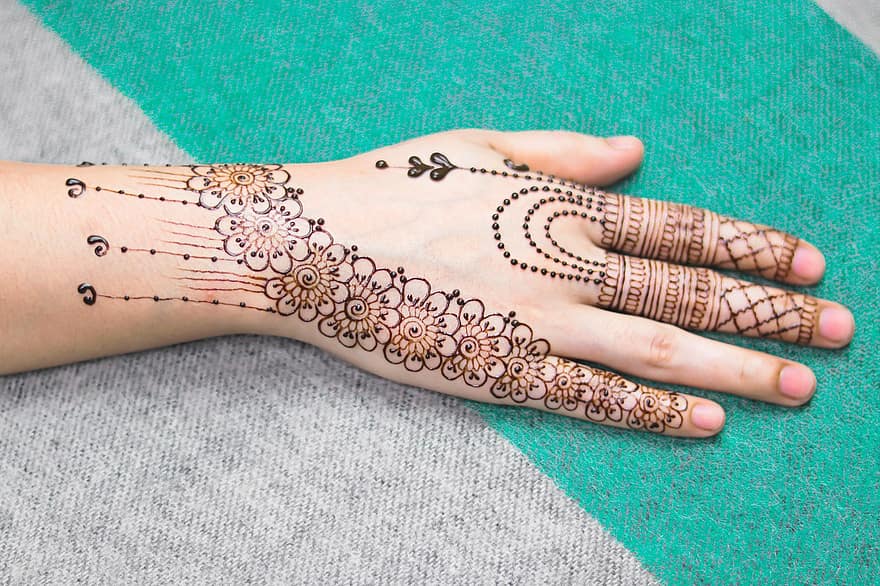 mano, alcanna, Disegno all'henné, Mano di henné, indiano, trucco, Mano Mehandi, mehendi, mehndi, mano mehndi, mani mehndi