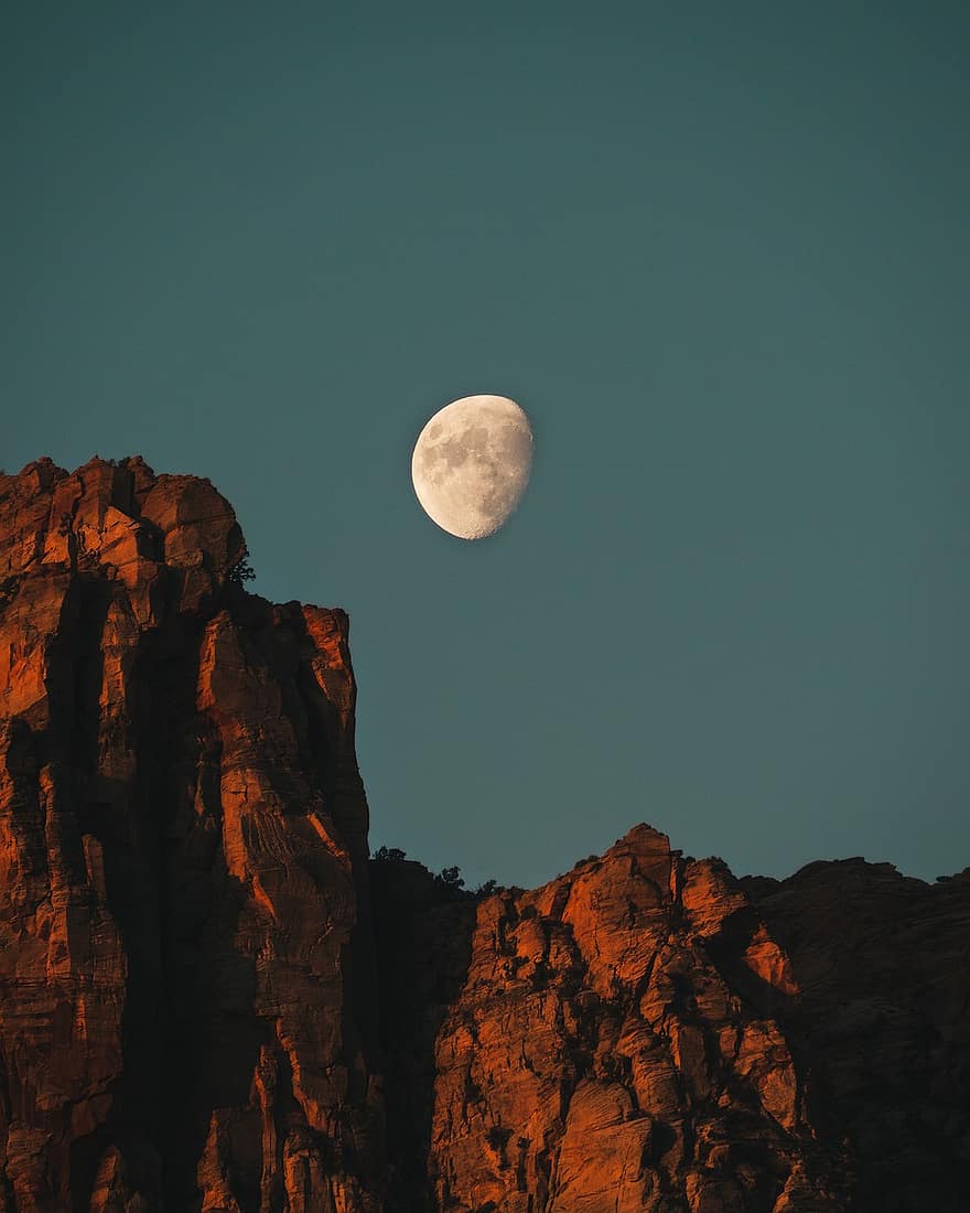 القمر ، ليل ، الجبال ، جبال صخرية ، طبيعة ، ضوء القمر ، كوكب ، الفراغ ، الفلك ، صخرة ، سطح القمر