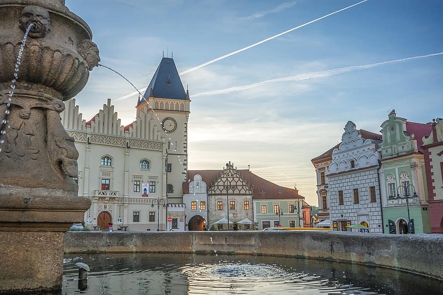 bębenek, Republika Czeska, plac miejski, architektura, znane miejsce, historia, kultury, na zewnątrz budynku, pejzaż miejski, woda, stary