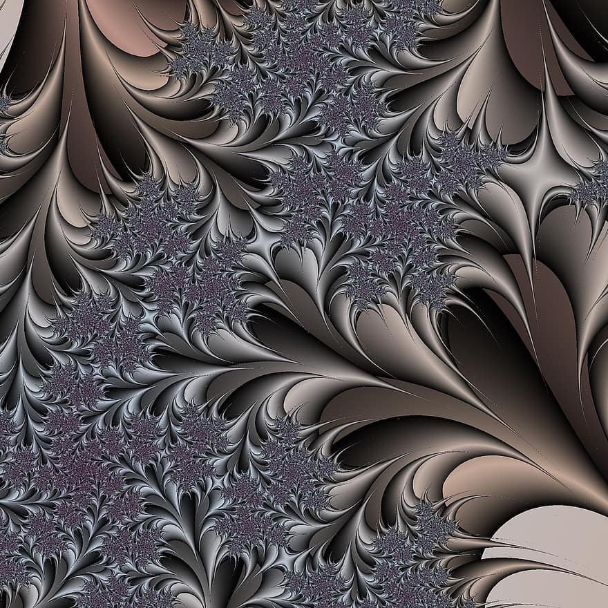 fractal, fondo abstracto, color, modelo, diseño, fondo gris, Resumen gris, Diseño gris, patrón gris