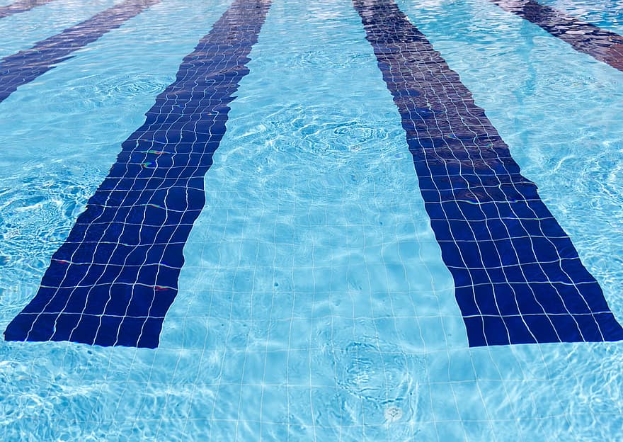 piscina, ao ar livre, período de férias, verão, agua, limpar \ limpo, azul, esporte, molhado, natação, reflexão